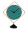 Green & Gold Square Table Clock