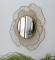 Gold Flower Shape Wall Mirror