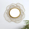 Gold Flower Shape Wall Mirror