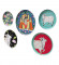 Cow Metal & Meena Wall Plates Set of 5