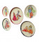Radhey Krishna Metal & Meena Wall Plates Set of 5