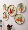 Radhey Krishna Metal & Meena Wall Plates Set of 5
