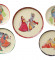 Radhey Krishna Metal & Meena Wall Plates Set of 5