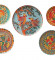 Fish & Bird Metal & Meena Wall Plates Set of 5