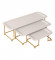 White & Gold Rectangualer Step Platter Set of 3