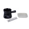 Black Fondue Set With Plate & Fondue Sticks