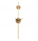 Gold SLim Long Pipe Clock