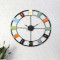Round Numbers Multicolor Wall Clock