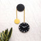 Hanging Ring Black & Gold Wall Clock
