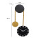 Hanging Ring Black & Gold Wall Clock