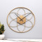 Round Stripes Gold Wall Clock