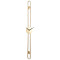 Long Striped Gold Wall Clock