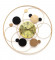 Black & Gold Round Ring Wall Clock