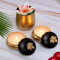 Gold Flower Pot & Wax Jar Combo Set of 3