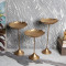 Gold Metal Detachbale Suflower Urli with Stand Set of 3