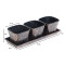 Copper & Black Metal Table Planters with Tray Set of 4 by Amaya Decors