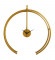 Metal Gold Double Ring Wall Clock