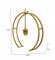 Metal Gold Double Ring Wall Clock