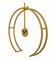 Metal Gold Double Ring Wall Clock