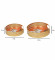 Round Orange Pichwai Tray Set of 2
