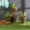 Gold Flower Pot Shape Planter Stand Set of 3