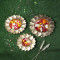 Hammered Gold FLower Urli Set of 3