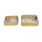 Black & Gold Ring Deisgn Tray Set of 2