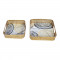 Black & Gold Ring Deisgn Tray Set of 2