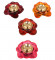 Rose Multicolor Brass Dia Set of 4