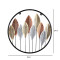 Round Gold Silver & Copper Etching Leaves Wall Décor