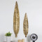 Long Antique Leaves Wall Décor Set of 2