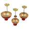 Red Taj Urli Bowl with Detachacble Tealight Holder Set of 6