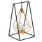 Gold & Black Triangle Diamond Pendulam Tealight Holder with Glass