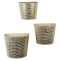 White & Gold Hammered Wall Planter Set of 3