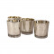 Silver Glass Votive Set of 4