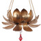 Hanging Lotus with Beads Tealight Holder